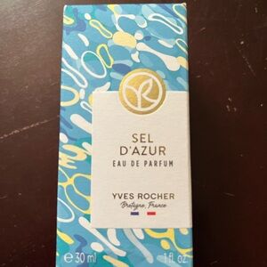 Yves Rocher Sel D'Azur Perfume with Blue and Yellow Design
